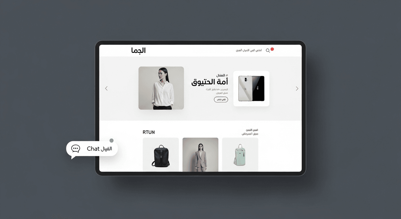 بوت دردش يعمل داخل متجر إلكتروني عربي يجاوب على عملاء حقيقيين